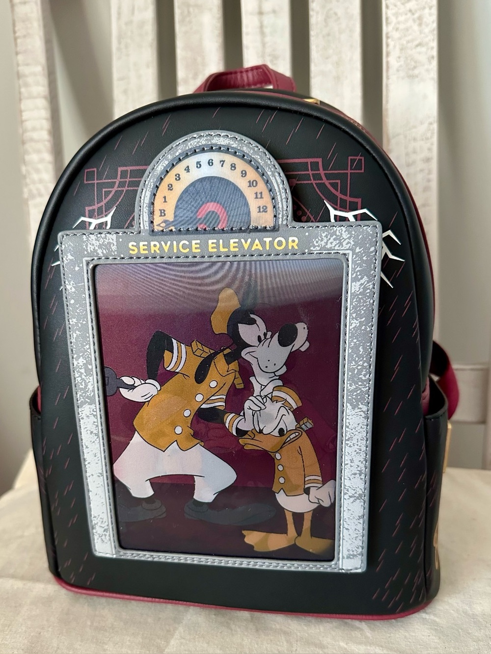Disney Parks Mickey & Friends Tower of Terror Loungefly Mini Backpack
